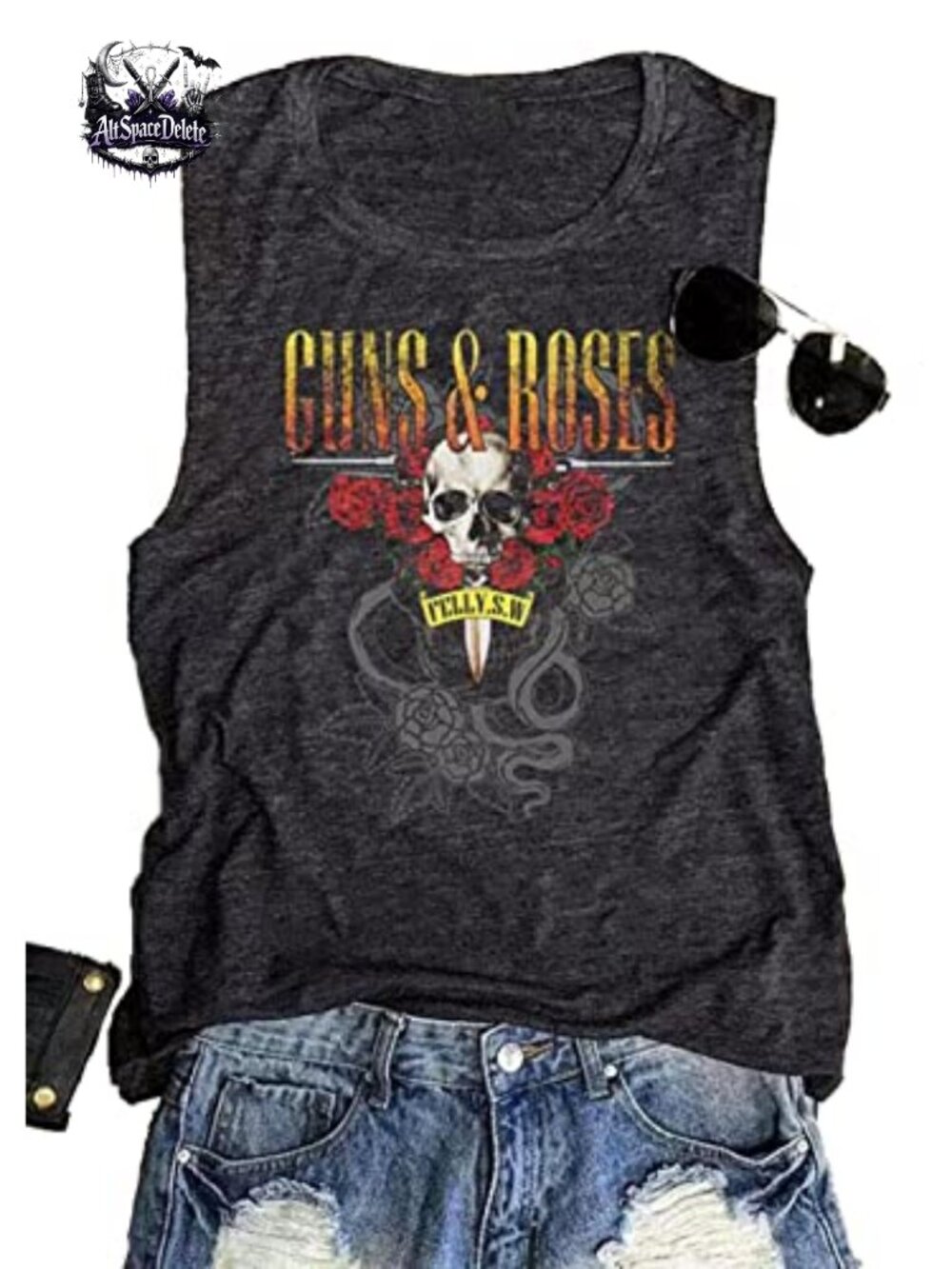 Cotton Blend Tank Top Sleeveless Scoop Neck Graphic Print Casual Summer